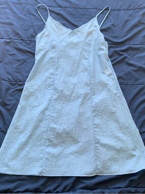 Sheer light blue slip dress